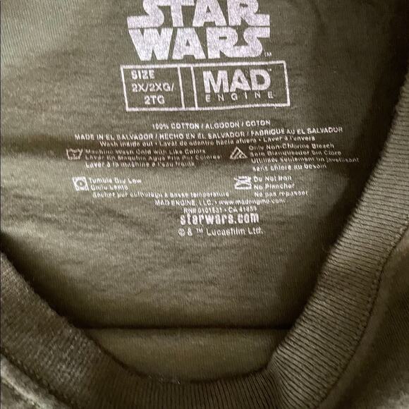 Star Wars Green Yoda Cotton T-shirt size 2XL - Picture 4 of 4